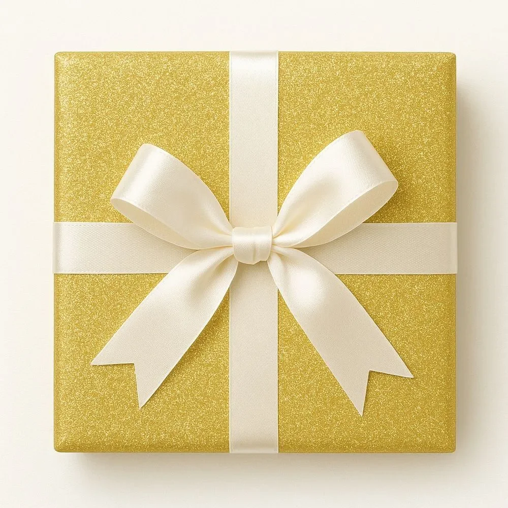 NWT Paper Source Gold Glitter Wrapping Paper Roll 27.5”x59” Designer Gift Wrap